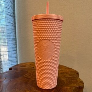Starbucks 2020 Matte Pink Studded Tumbler with Straw